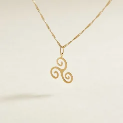 Histoire d'Or Pendentif Cobeia Triskel Or Jaune New