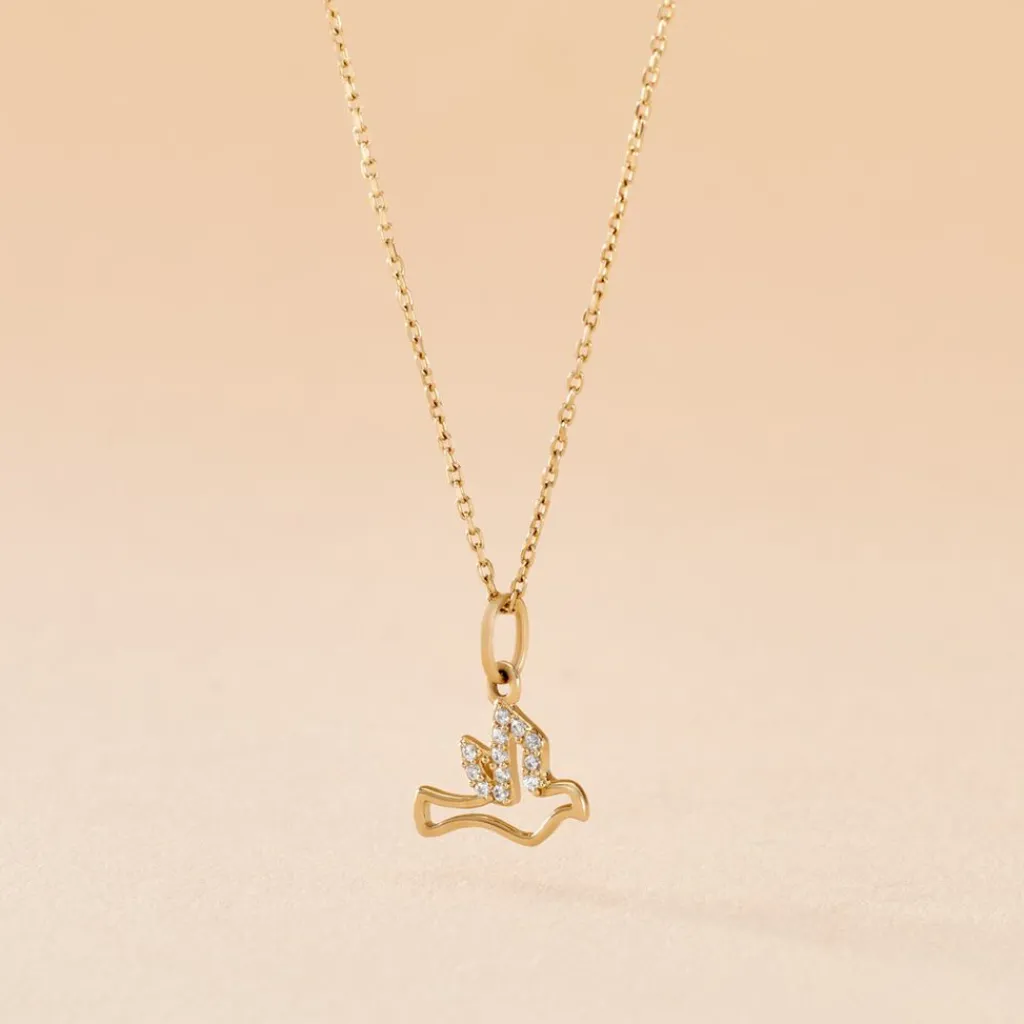 Histoire d'Or Pendentif Columnia Or Jaune Oxyde De Zirconium Hot