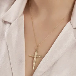 Histoire d'Or Pendentif Damian Croix Or Bicolore