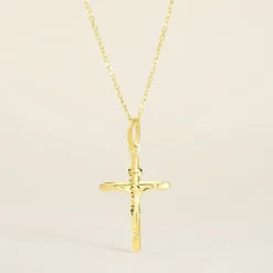 Histoire d'Or Pendentif Damian Croix Or Jaune Online