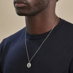 Histoire d'Or Pendentif Elio G Argent Blanc Best