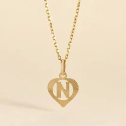 Histoire d'Or Pendentif Eudocie Coeur Lettre Or Jaune