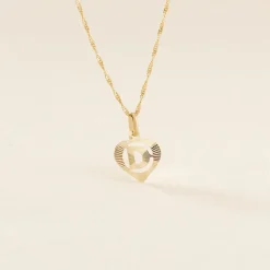 Histoire d'Or Pendentif Eudocie Coeur Lettre Or Jaune Clearance