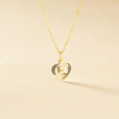 Histoire d'Or Pendentif Eudocie Coeur Lettre Or Jaune