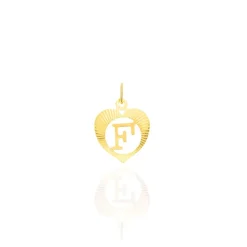 Histoire d'Or Pendentif Eudocie Coeur Lettre Or Jaune New