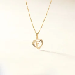 Histoire d'Or Pendentif Eudocie Coeur Lettre Or Jaune New