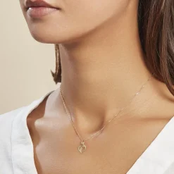 Histoire d'Or Pendentif Eudocie Coeur Lettre Or Jaune New