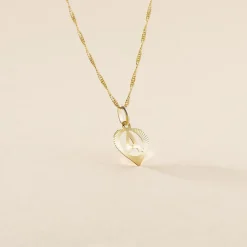 Histoire d'Or Pendentif Eudocie Coeur Lettre Or Jaune Outlet