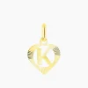 Histoire d'Or Pendentif Eudocie Coeur Lettre Or Jaune Best