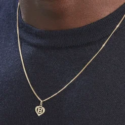 Histoire d'Or Pendentif Eudocie Coeur Lettre Or Jaune Sale