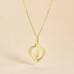 Histoire d'Or Pendentif Eudocie Coeur Lettre Or Jaune New