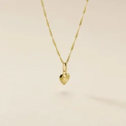 Histoire d'Or Pendentif Eudocie Coeur Mat Et Brillant Or Jaune Hot