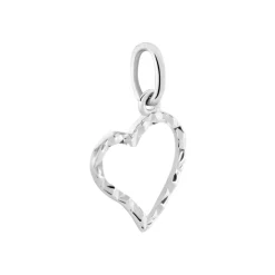 Histoire d'Or Pendentif Eudocie Coeur Strie Or Blanc Best