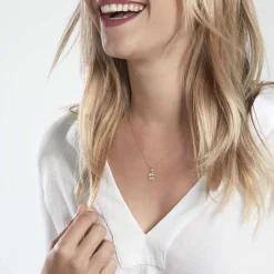 Histoire d'Or Pendentif Eudocie Coeur Trefle Or Jaune Discount