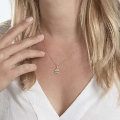 Histoire d'Or Pendentif Eudocie Coeur Trefle Or Jaune Discount