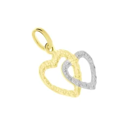 Histoire d'Or Pendentif Eudocie Coeurs Ciseles Or Bicolore Clearance