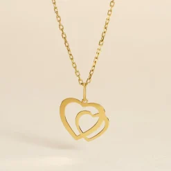 Histoire d'Or Pendentif Eudocie Coeurs Lisses Or Jaune Online