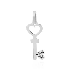Histoire d'Or Pendentif Fatilia Clef Coeur Or Blanc Outlet