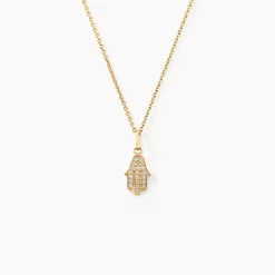 Histoire d'Or Pendentif Fatima Or Jaune Oxyde De Zirconium Outlet