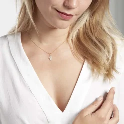 Histoire d'Or Pendentif Fatima Or Jaune Oxyde De Zirconium