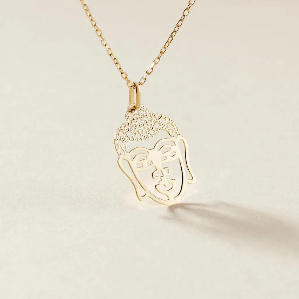 Histoire d'Or Pendentif Fazzia Bouddha Or Jaune