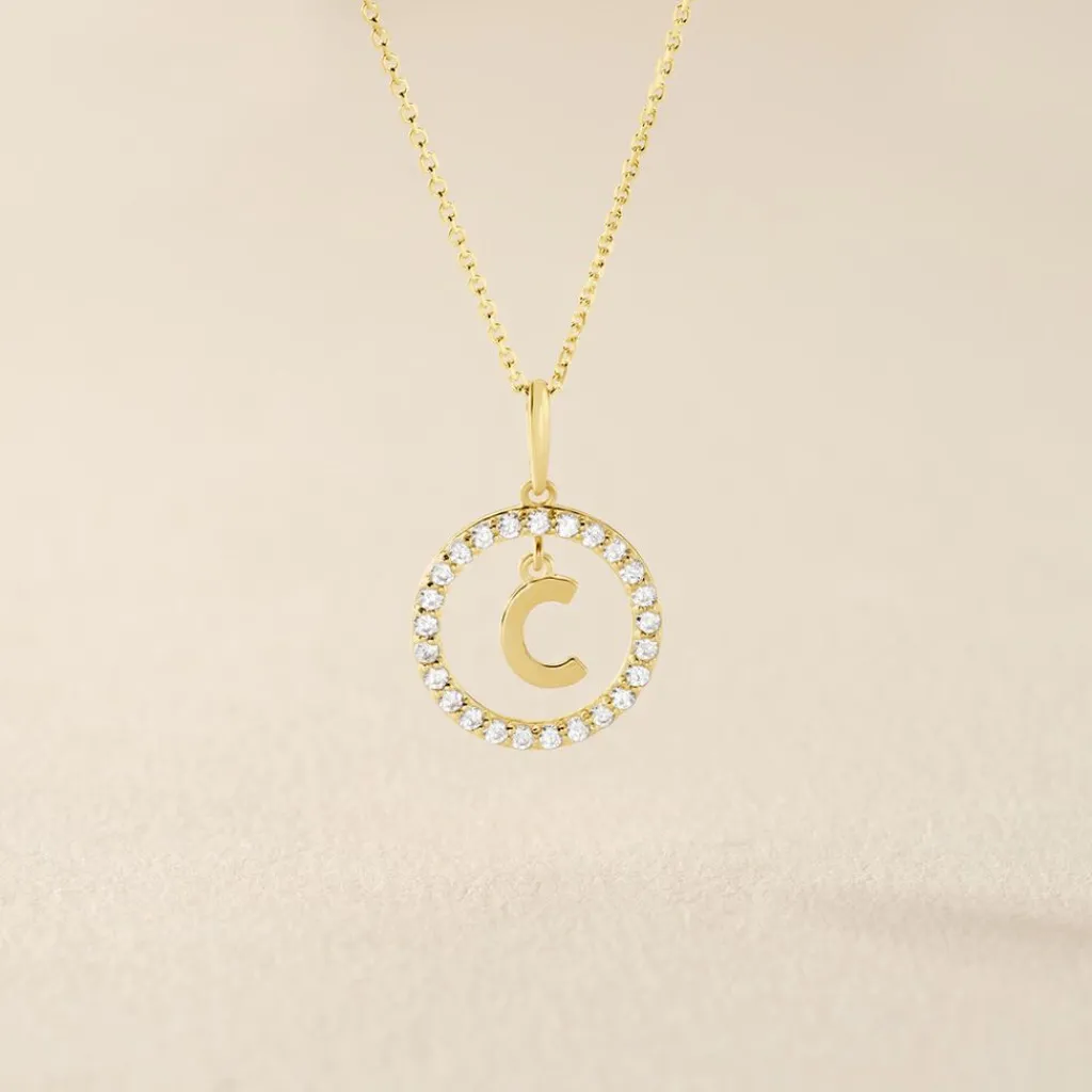 Histoire d'Or Pendentif Gabe Or Jaune Oxyde De Zirconium Sale