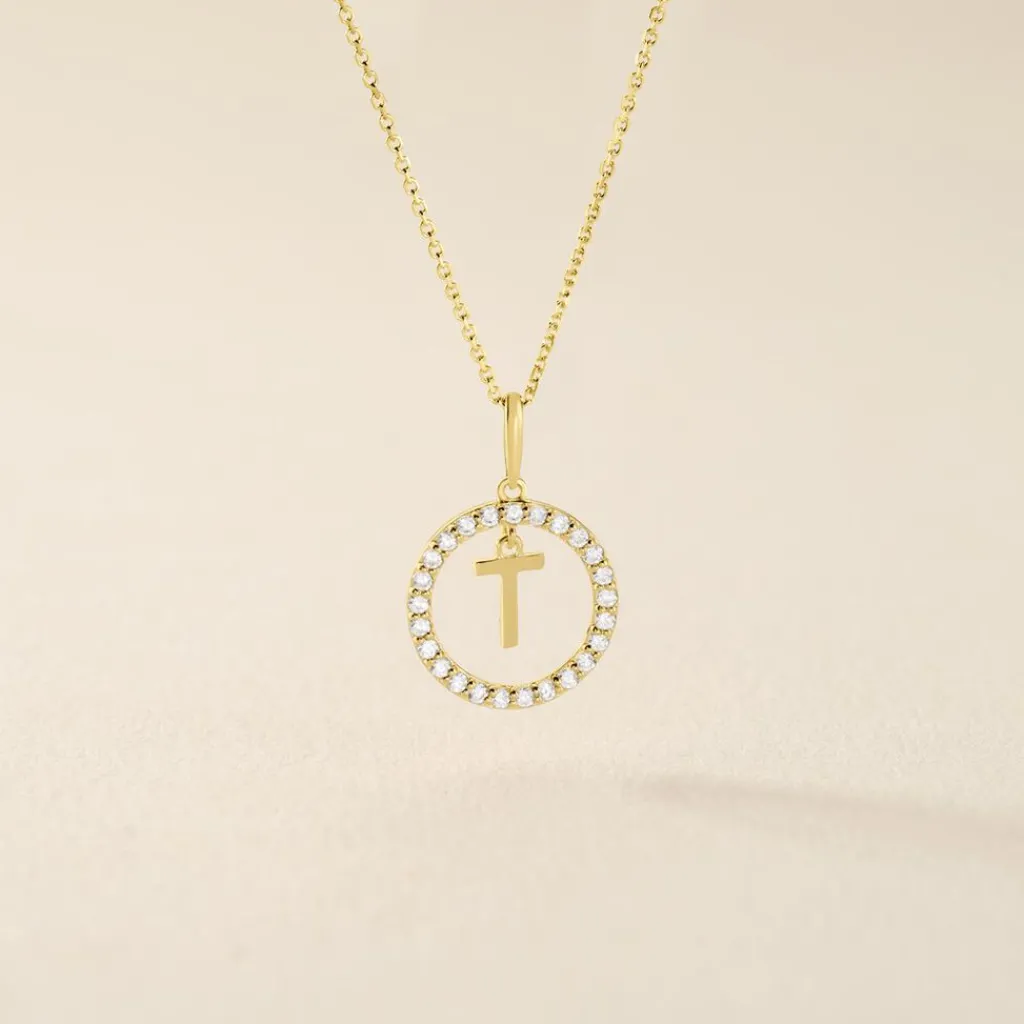 Histoire d'Or Pendentif Gabe Or Jaune Oxyde De Zirconium Hot