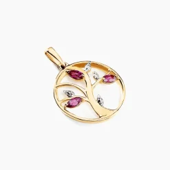 Histoire d'Or Pendentif Godolieba Or Jaune Rhodolite or jaune rhodolite rouge Best