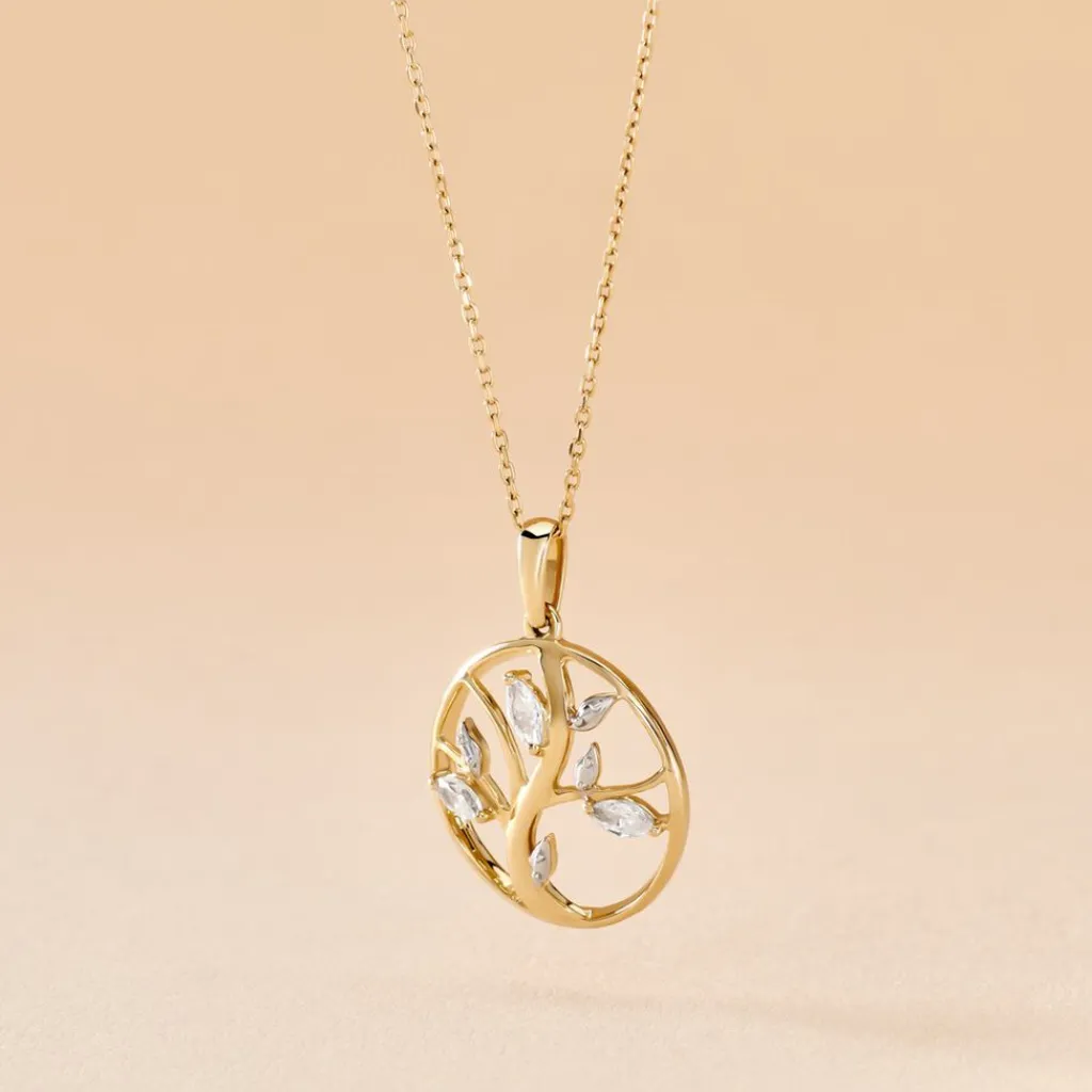 Histoire d'Or Pendentif Godolieba De Zirconium or jaune oxyde Discount