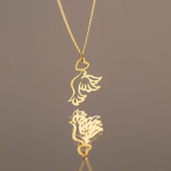 Histoire d'Or Pendentif Guecha Colombe Et Coeur Or Jaune Outlet