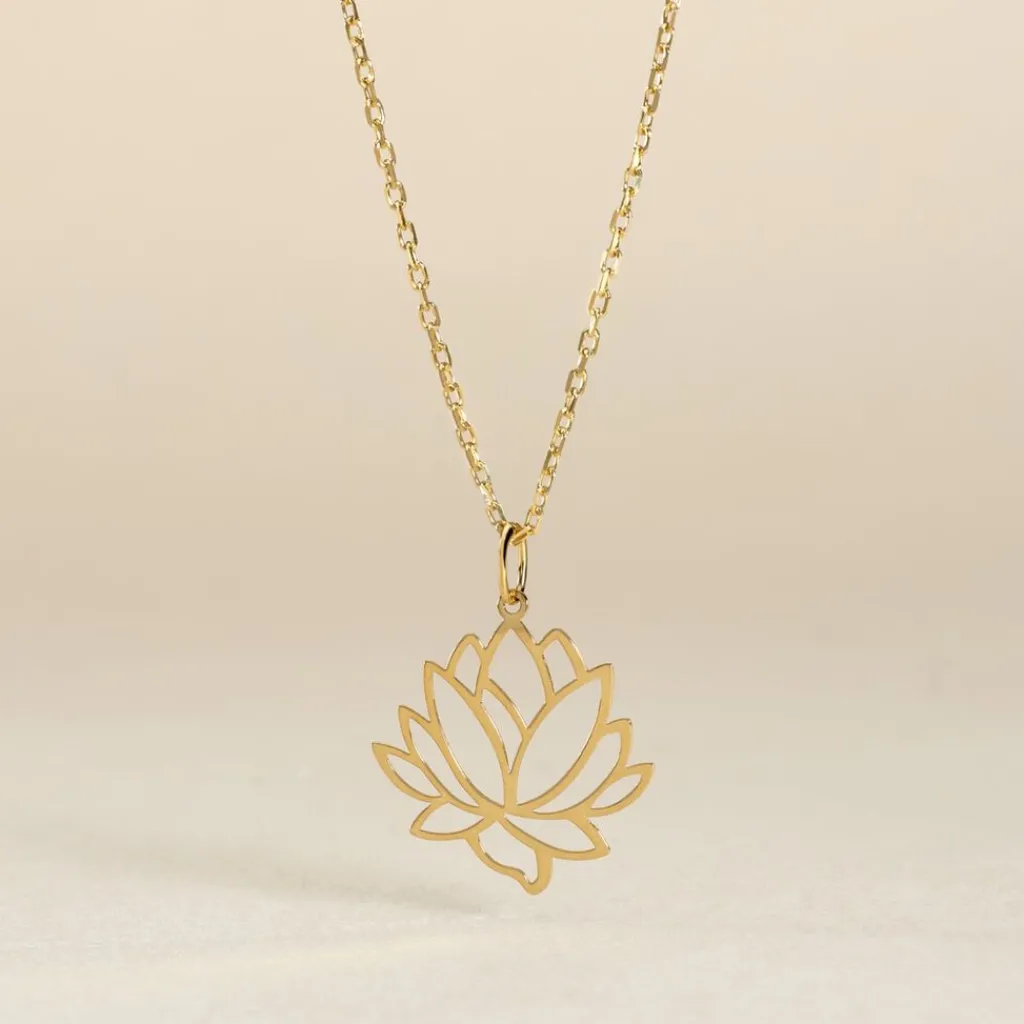 Histoire d'Or Pendentif Hadaya Lotus Or Jaune