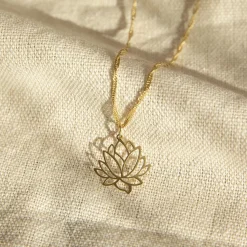 Histoire d'Or Pendentif Hadaya Lotus Or Jaune