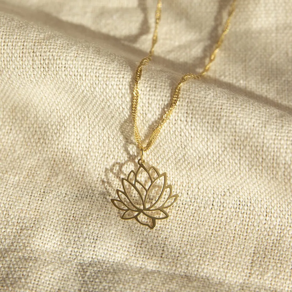 Histoire d'Or Pendentif Hadaya Lotus Or Jaune