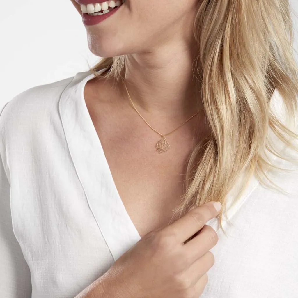 Histoire d'Or Pendentif Hadaya Lotus Or Jaune