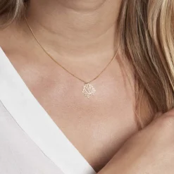 Histoire d'Or Pendentif Hadaya Lotus Or Jaune