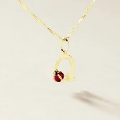 Histoire d'Or Pendentif Helidie Coccinelle Lettre Or Jaune Hot