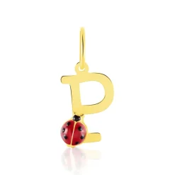 Histoire d'Or Pendentif Helidie Coccinelle Lettre Or Jaune Discount