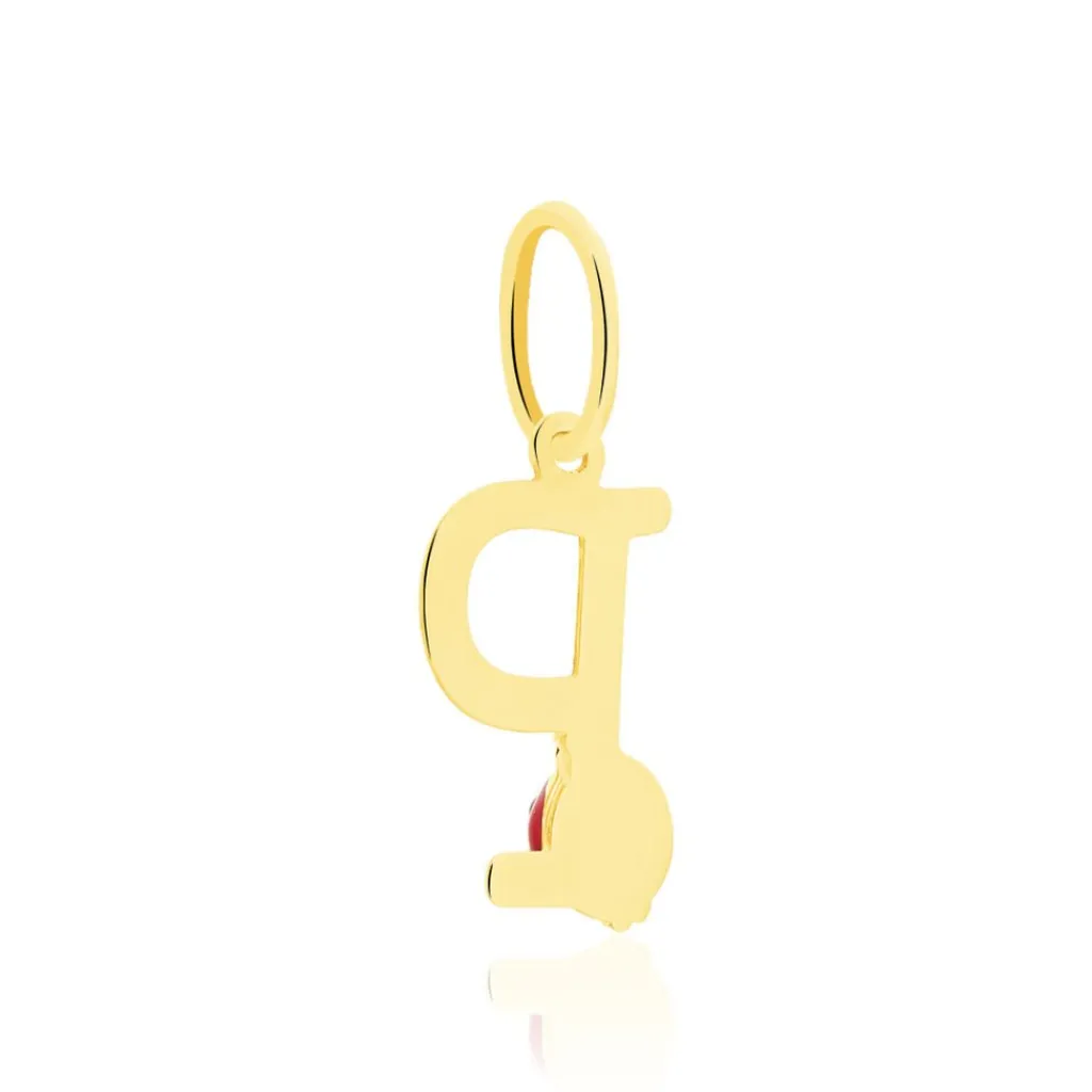 Histoire d'Or Pendentif Helidie Coccinelle Lettre Or Jaune Discount