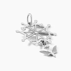 Histoire d'Or Pendentif Huguenote Argent Blanc Outlet