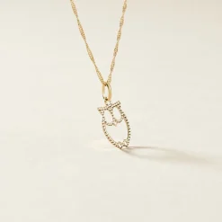 Histoire d'Or Pendentif Ilies Hibou Or Jaune New