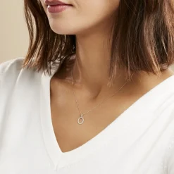 Histoire d'Or Pendentif Ionia Lettre or blanc