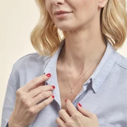 Histoire d'Or Pendentif Klementine Or Blanc Oxyde De Zirconium New