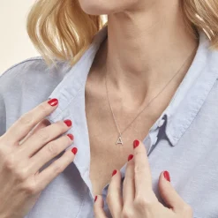 Histoire d'Or Pendentif Klementine Or Blanc Oxyde De Zirconium New