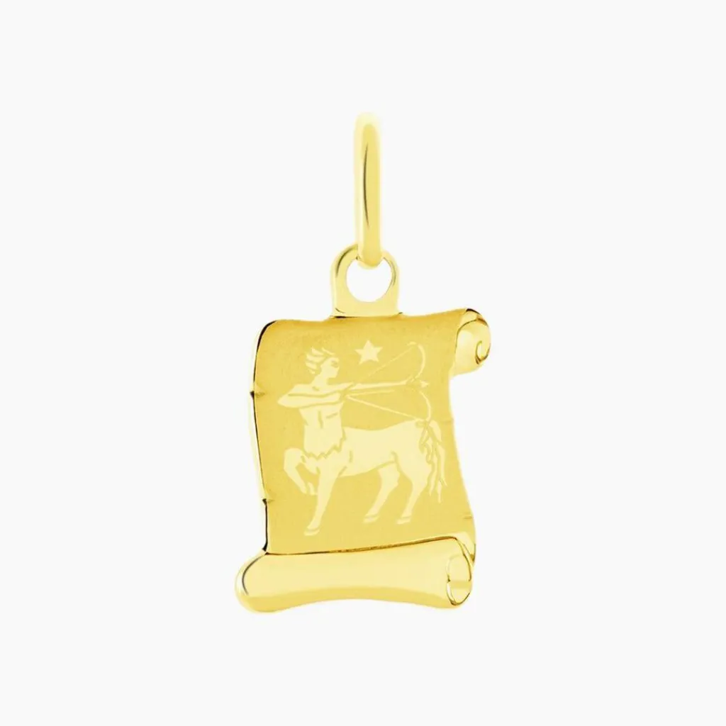 Histoire d'Or Pendentif Lamie Zodiaque Parchemin Or Jaune Discount