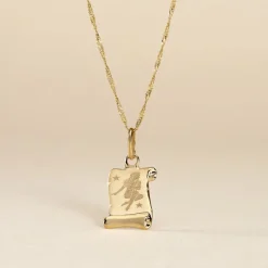 Histoire d'Or Pendentif Lamie Zodiaque Parchemin Or Jaune Outlet