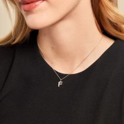 Histoire d'Or Pendentif Lettre F Or Jaune Oxyde Online