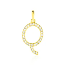 Histoire d'Or Pendentif Lettre Q Or Jaune Oxyde