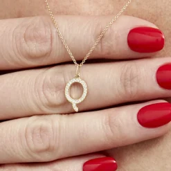 Histoire d'Or Pendentif Lettre Q Or Jaune Oxyde