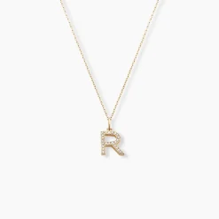 Histoire d'Or Pendentif Lettre R Or Jaune Oxyde Best