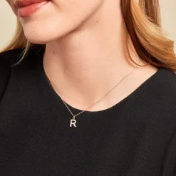 Histoire d'Or Pendentif Lettre R Or Jaune Oxyde Best